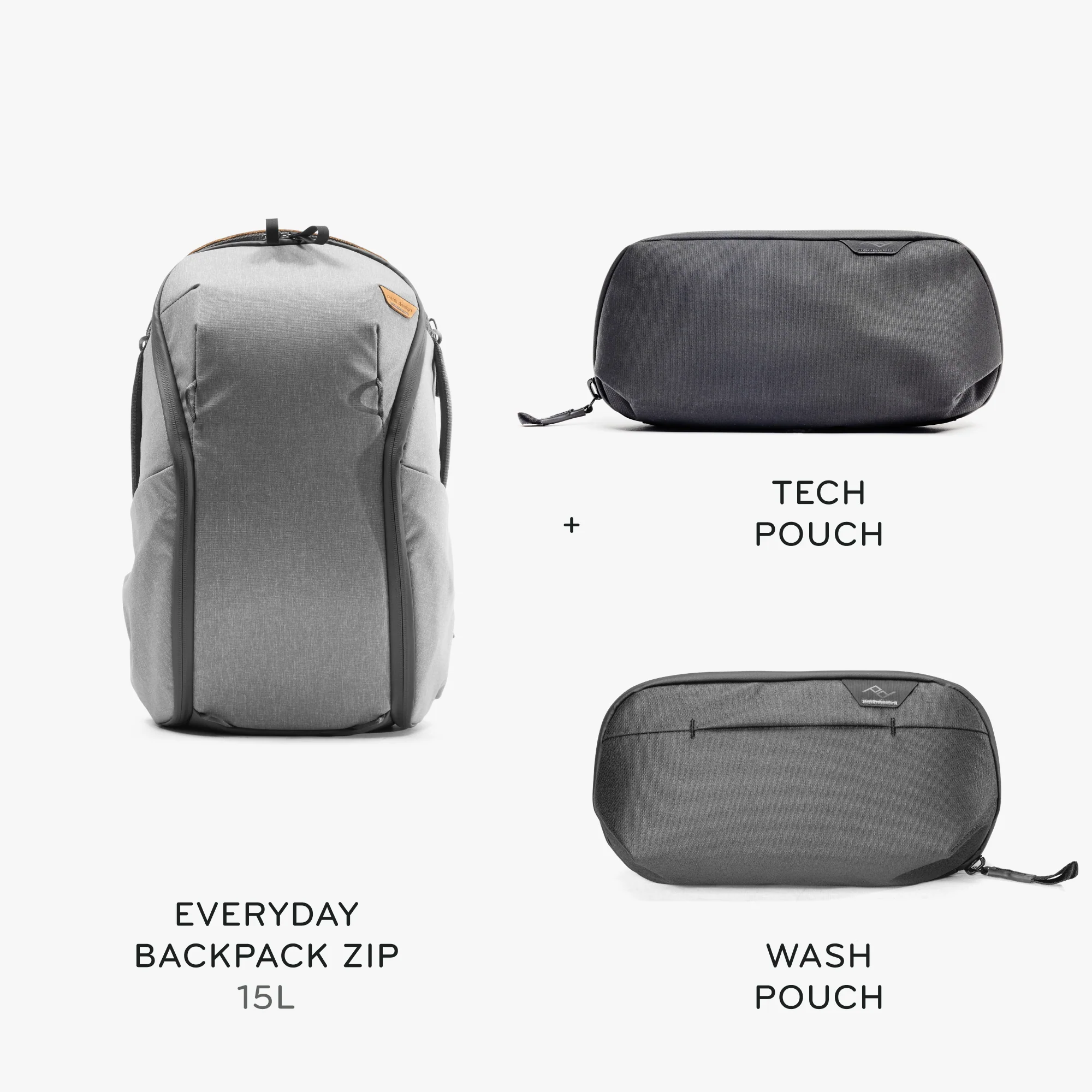 15L Everyday Backpack Zip + Bundle 1 | Ash