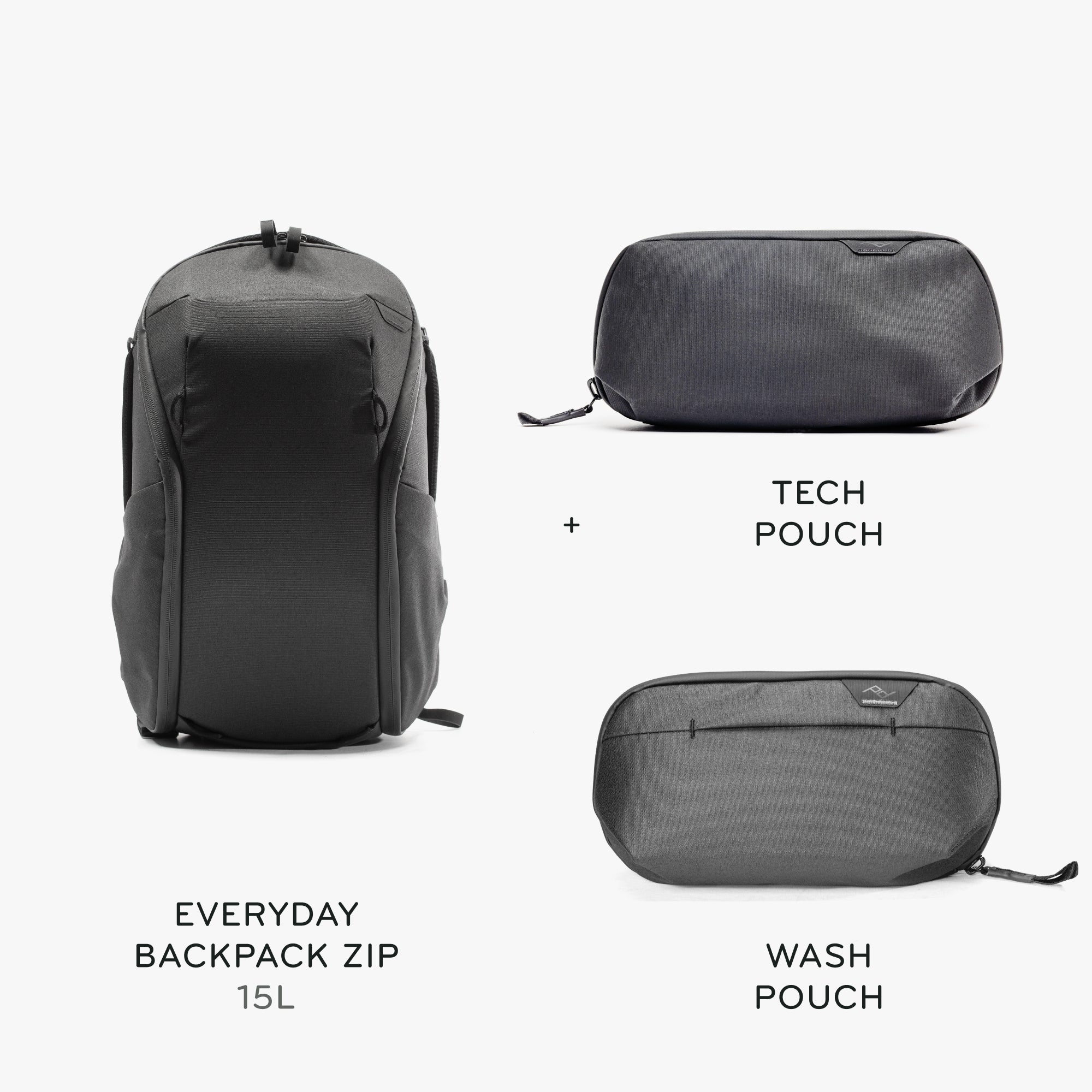 15L Everyday Backpack Zip + Bundle 1 | Black
