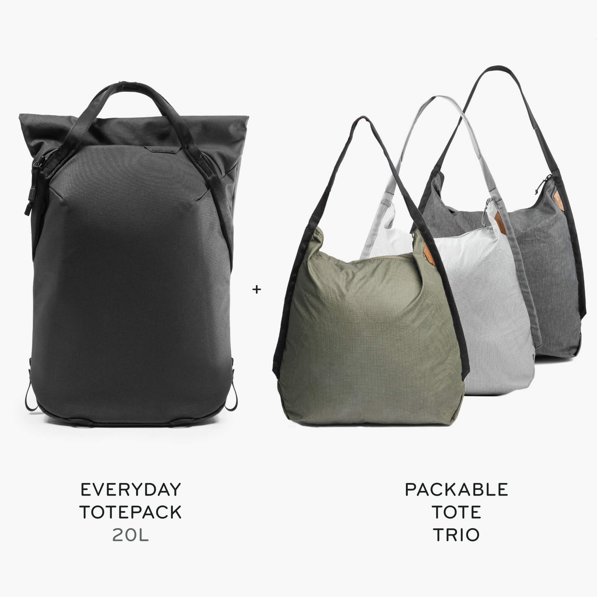 20L Everyday Totepack + Bundle 1 | Black