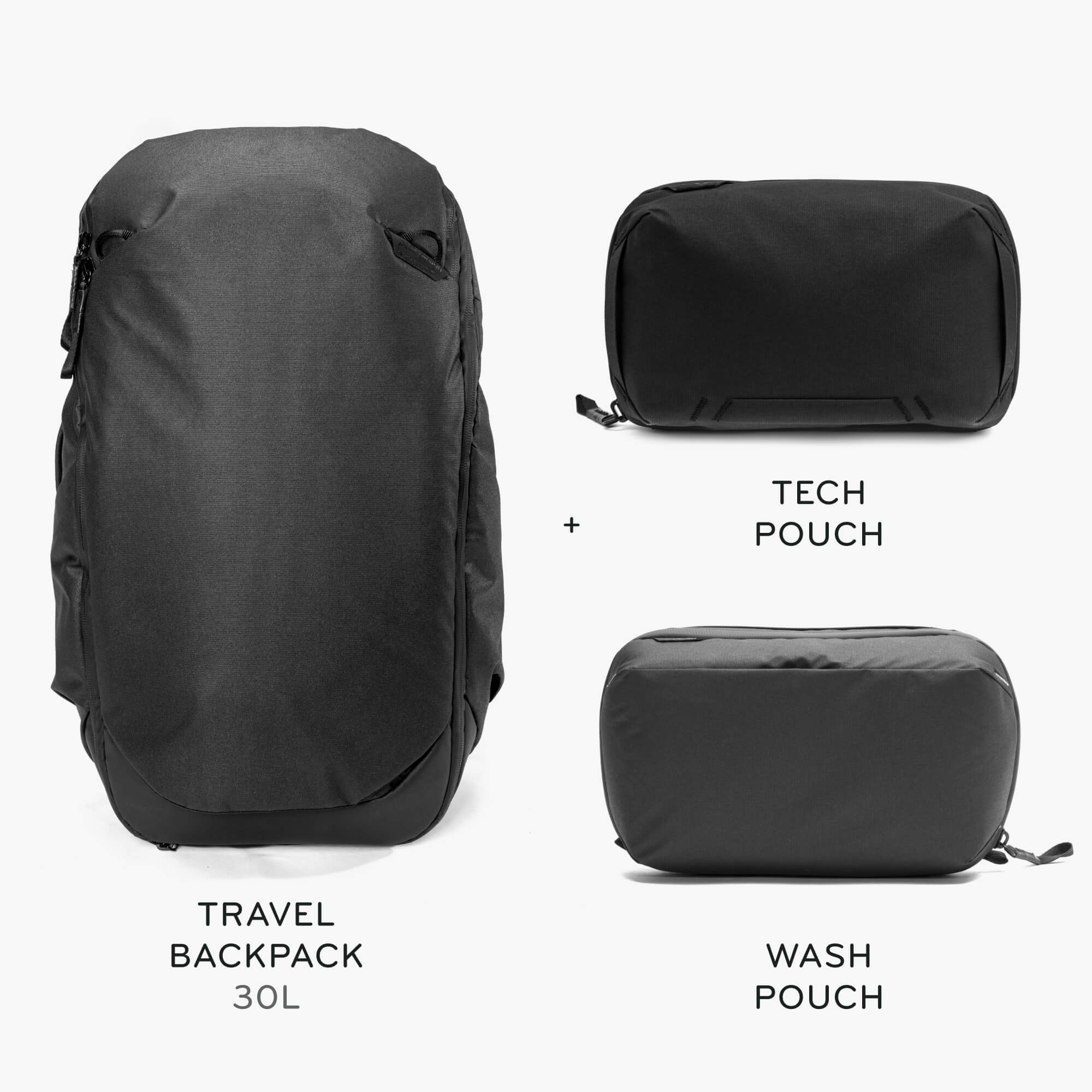30L Travel Backpack + Bundle 1 | Black