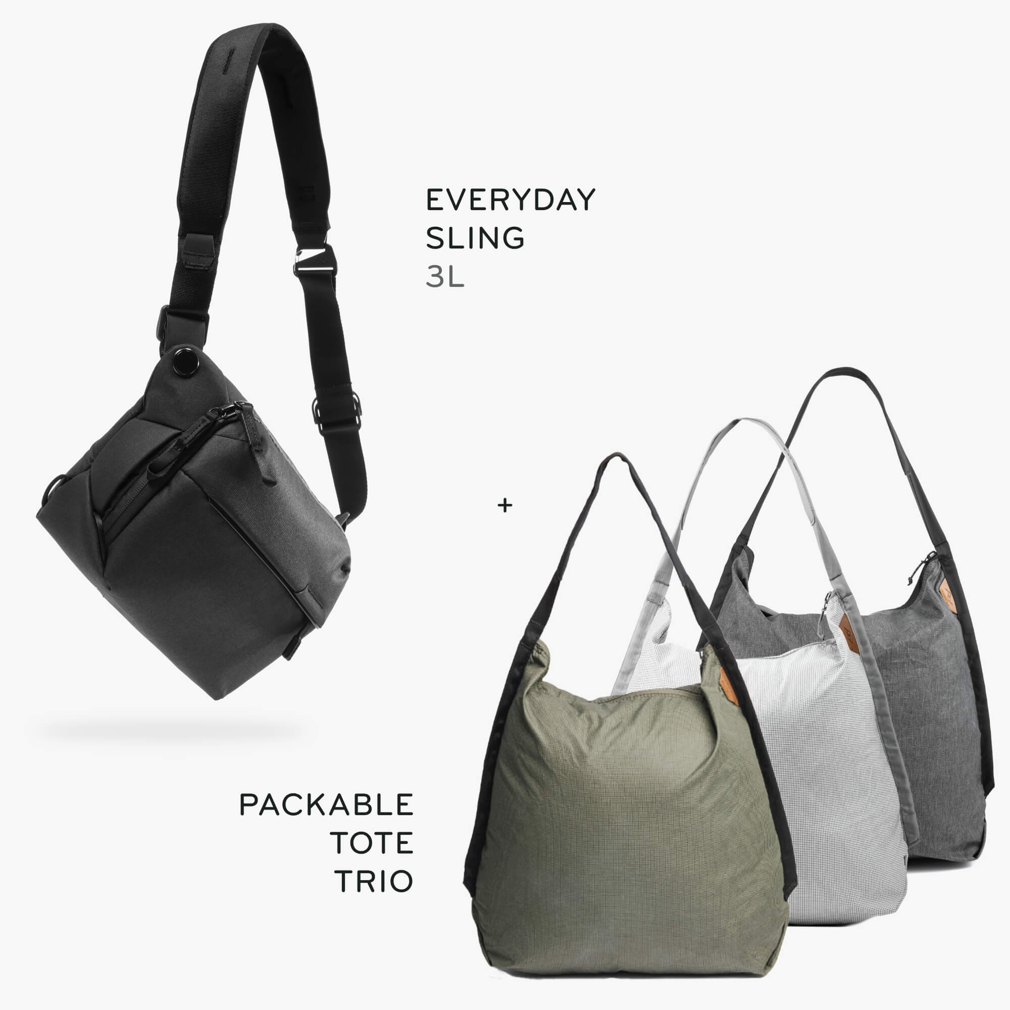 3L Everyday Sling + Bundle 1 | Black