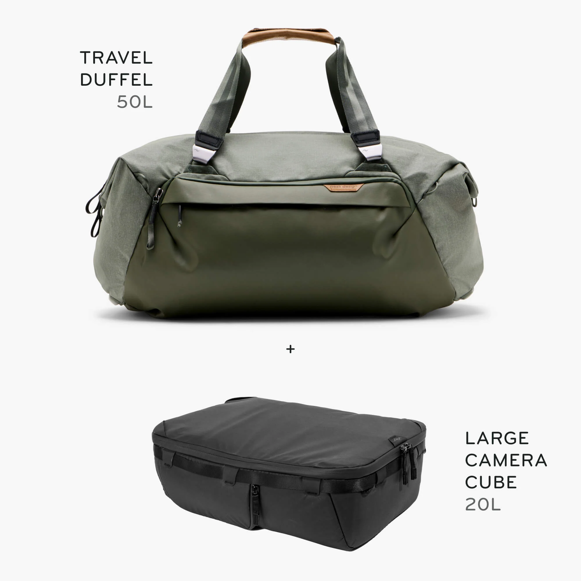 50L Travel Duffel + Bundle 1 | Sage
