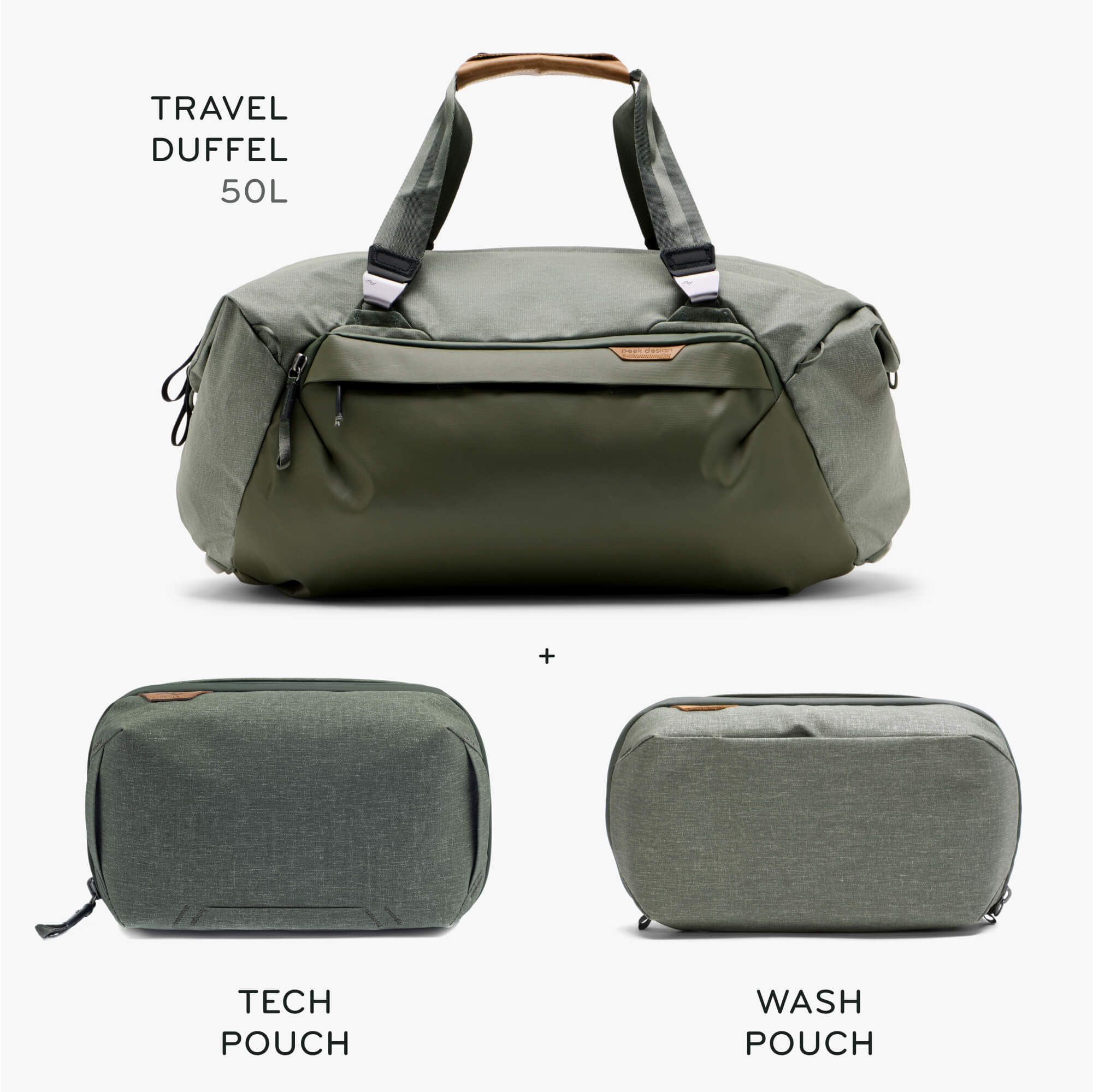 50L Travel Duffel + Bundle 2 | Sage