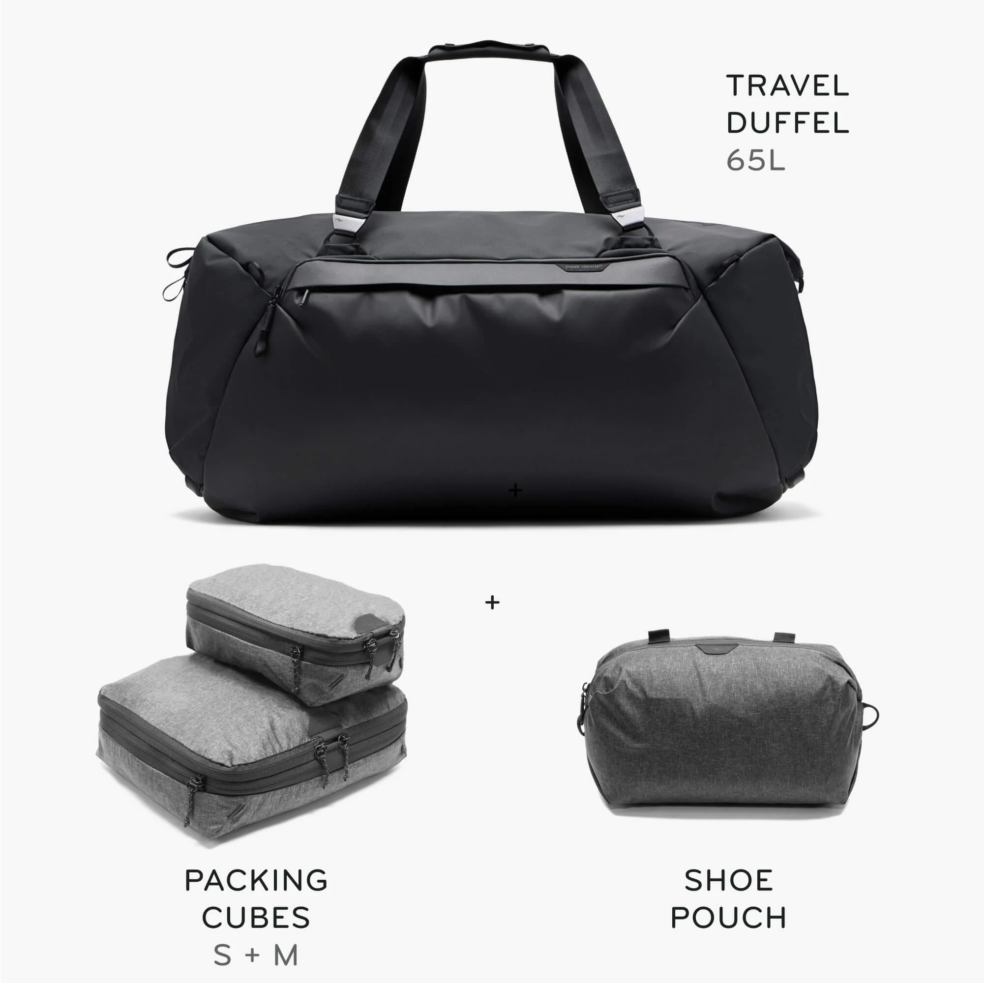 65L Travel Duffel + Bundle 2 | Black
