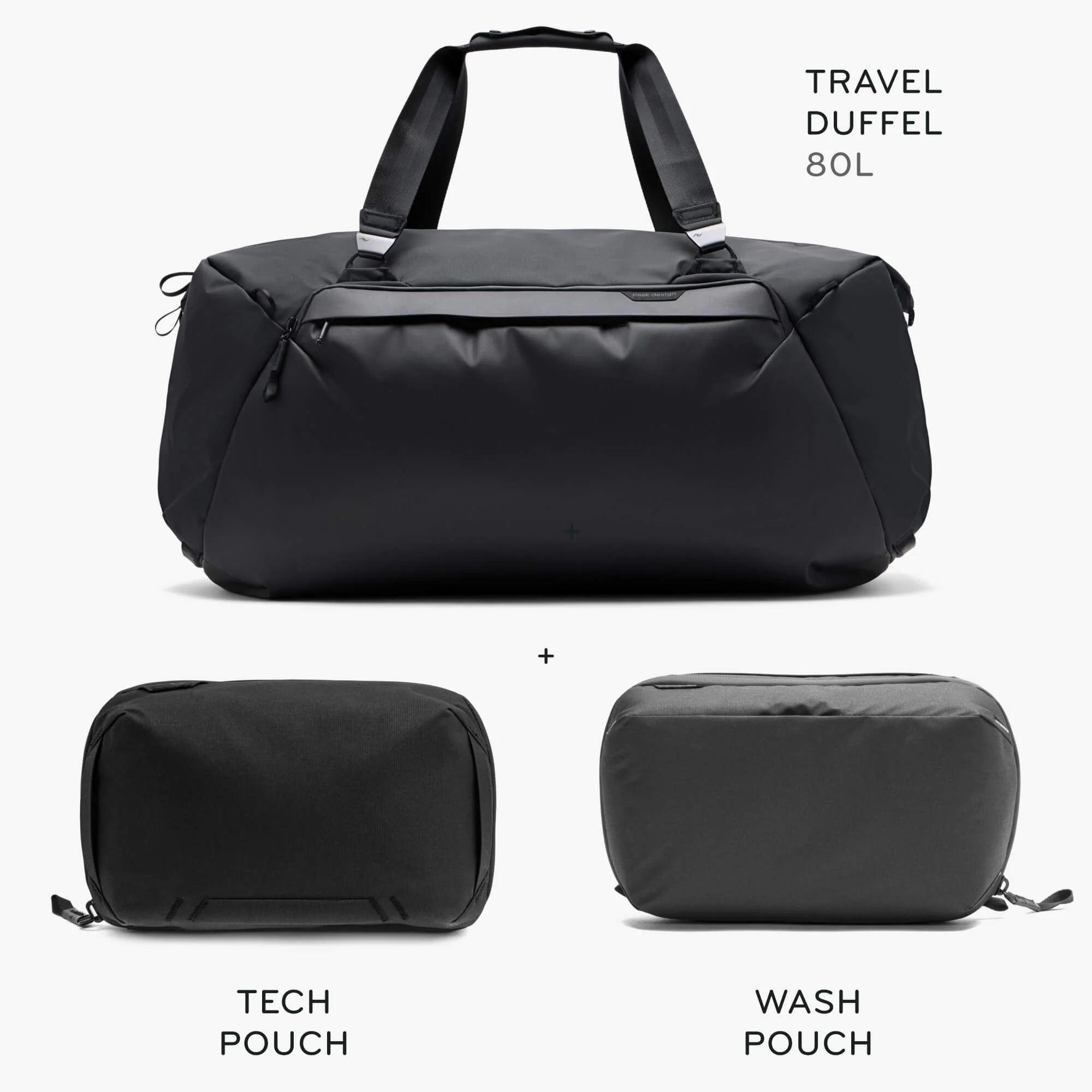 80L Travel Duffel + Bundle 1 | Black
