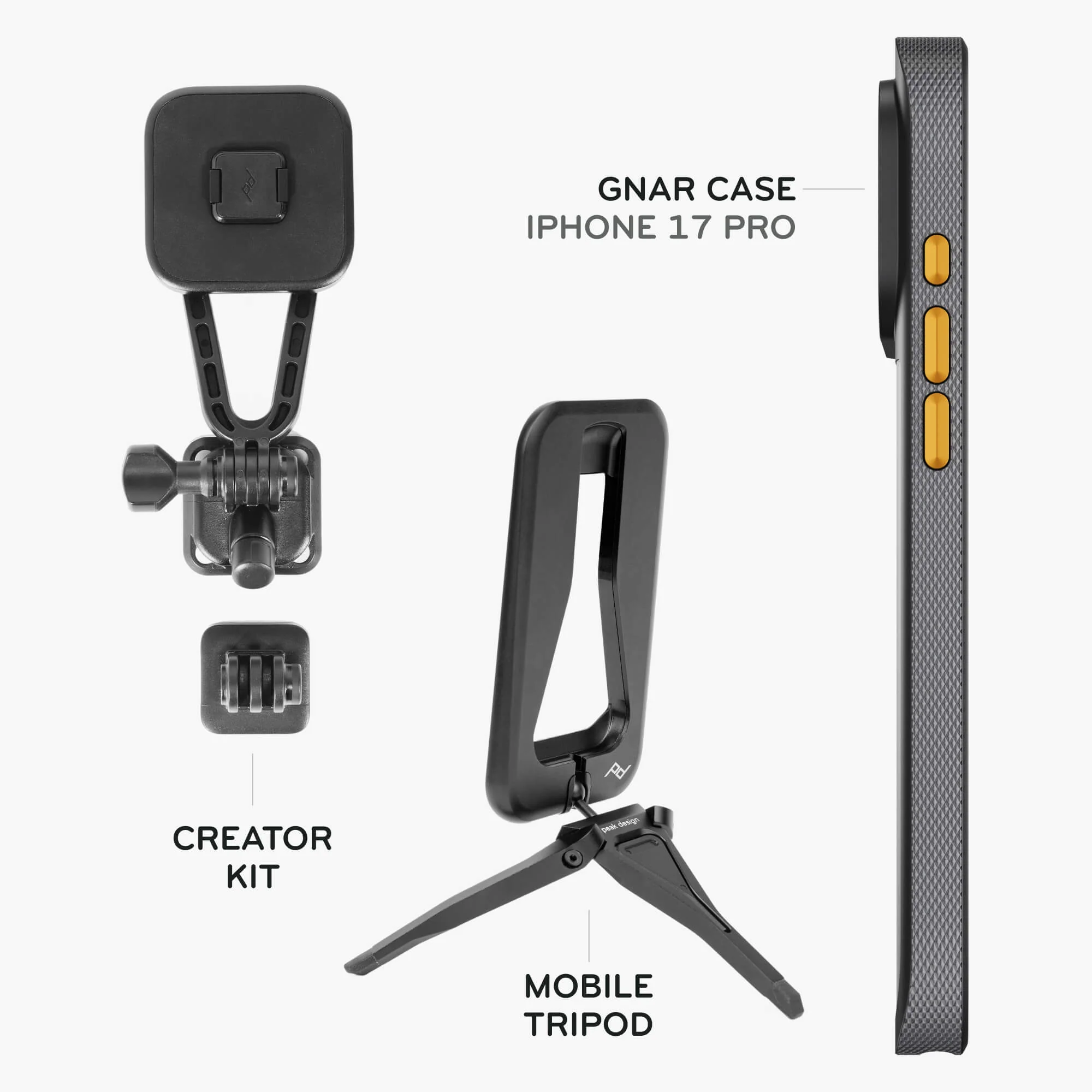 Gnar Case | iPhone 17 Pro | Black | Bundle 2