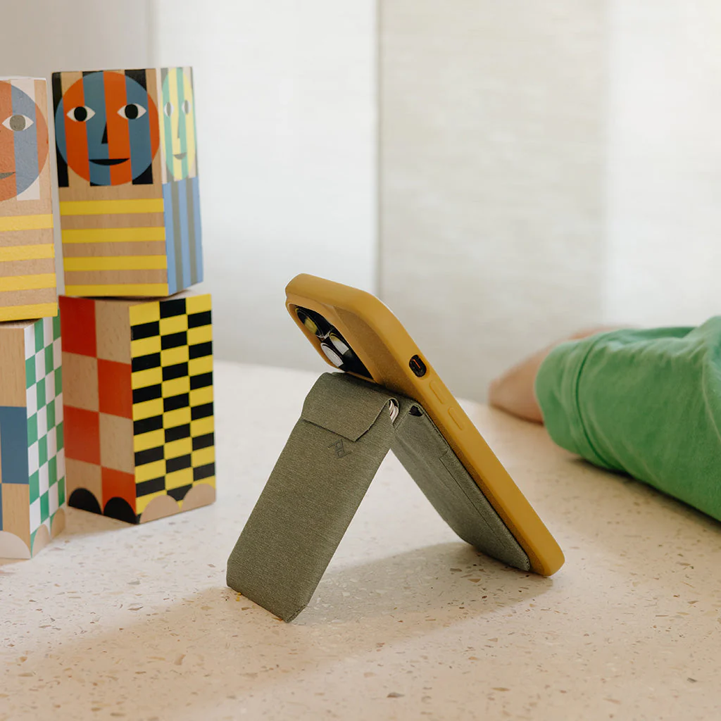 Mobile Wallet | Stand Wallet | Charcoal | Fabric - Image 8