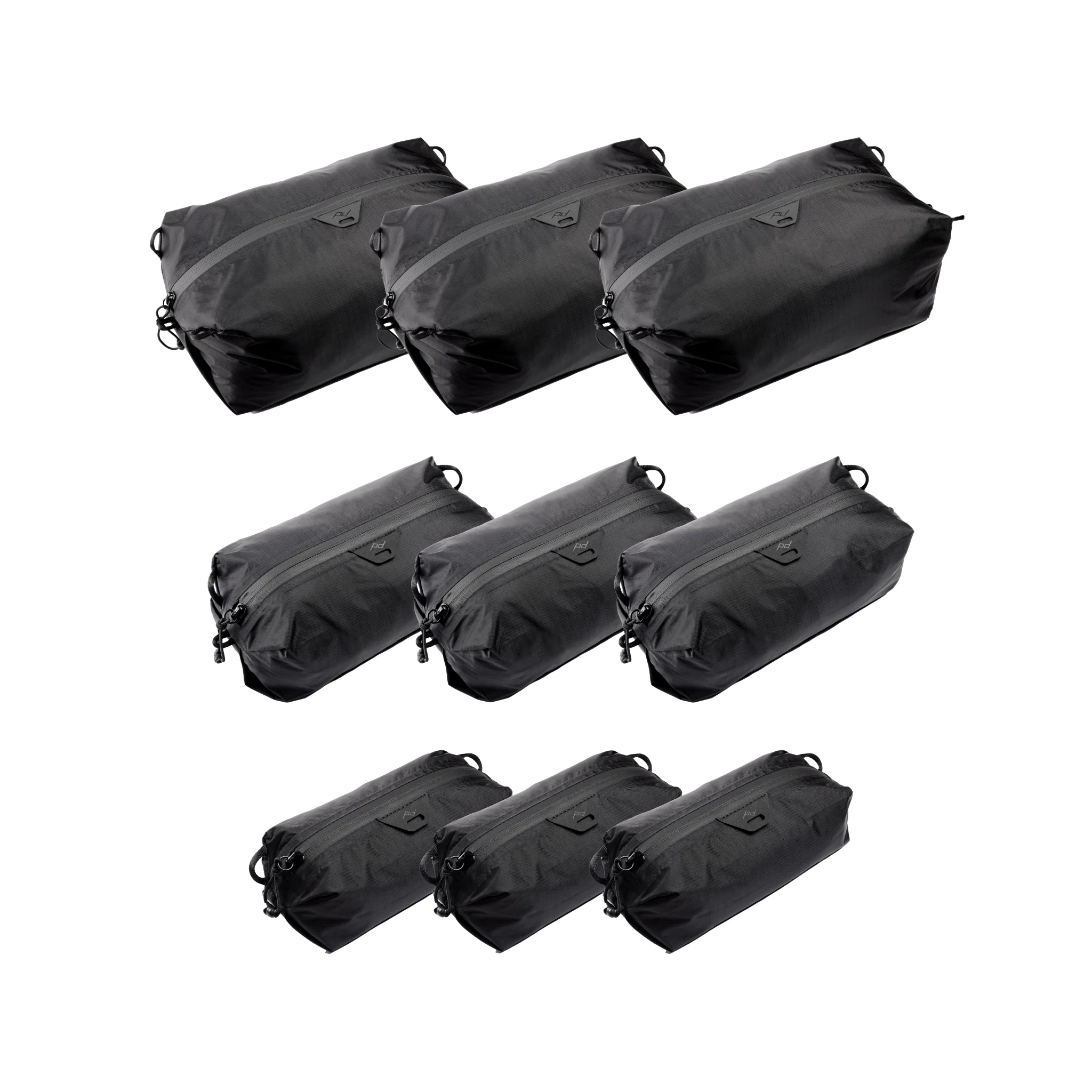 Ultralight Packing Cube | Black | Mesh | 9-Pack